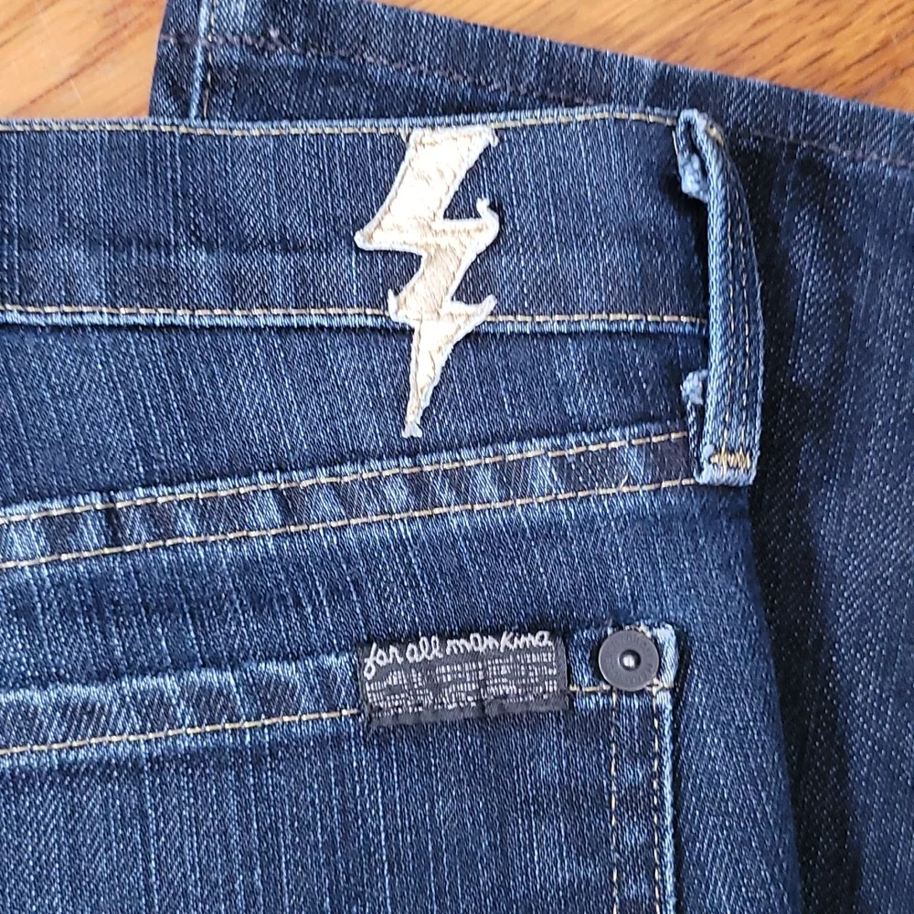 Rare 7 for all mankind lightning bolt denim 25